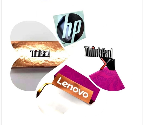 Kundenlogo PET-Aufkleber Professionelle Herstellung von ultradünnen Computerlogos