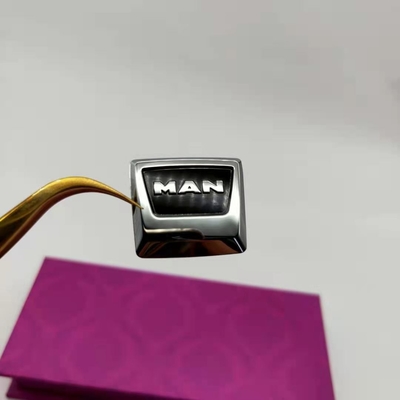 Individuelle Herstellung von Nickel-Elektroform-Metall-Logo-Aufklebern für Autoschlüssel