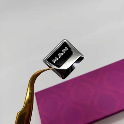 Individuelle Herstellung von Nickel-Elektroform-Metall-Logo-Aufklebern für Autoschlüssel
